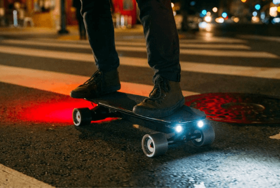 electric skateboard lights